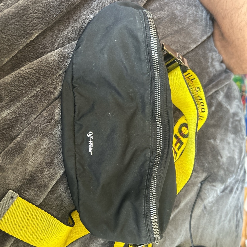 Off-White Black and Yellow Belt Bag